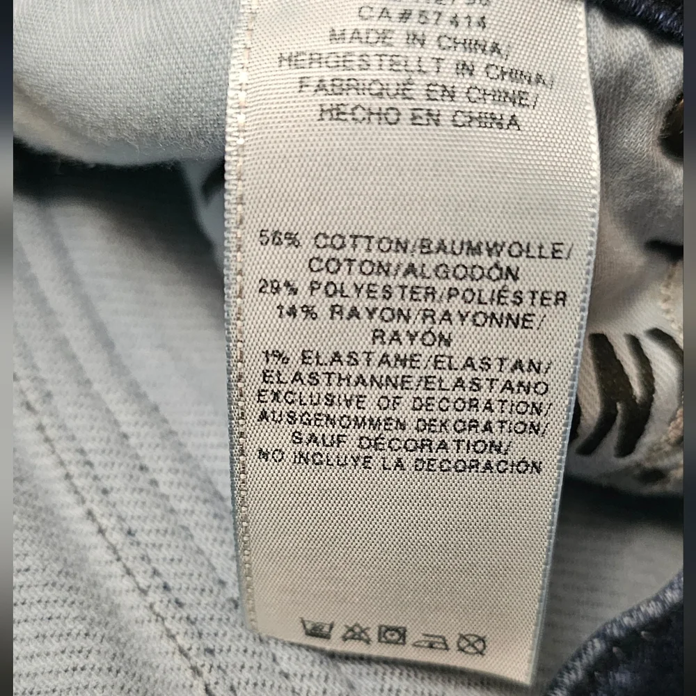 True Religion ROCCO Moto Relaxed Skinny Jeans Men's Size 29 Dark Wash Preloved